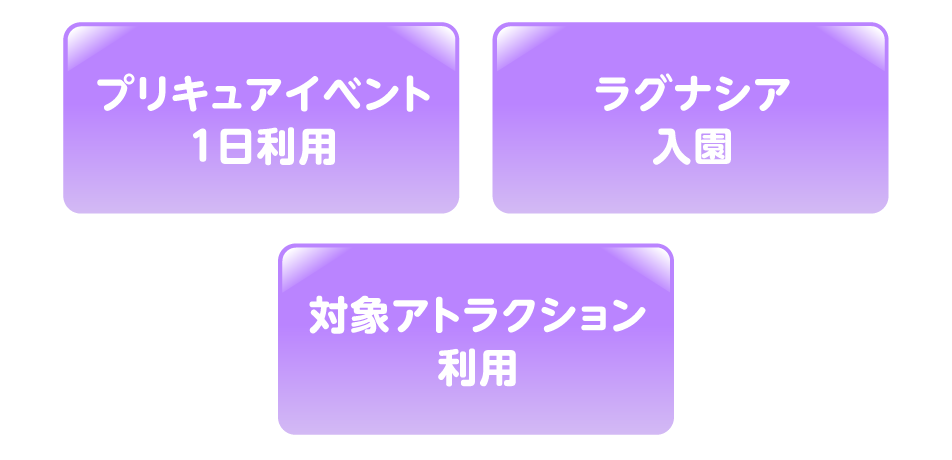 プリキュアイベント1日利用、ラグナシア入園、対象アトラクション利用、オリジナルA5クリアファイル