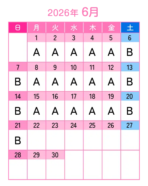 6月カレンダー