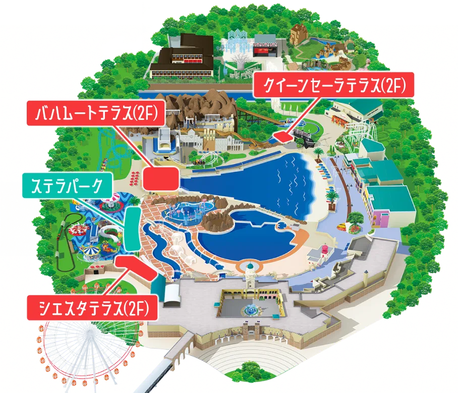無料日陰エリア園内マップ