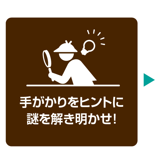 手がかりをヒントに謎を解き明かせ