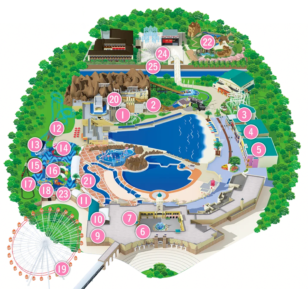 ラグナシア アトラクションMAP