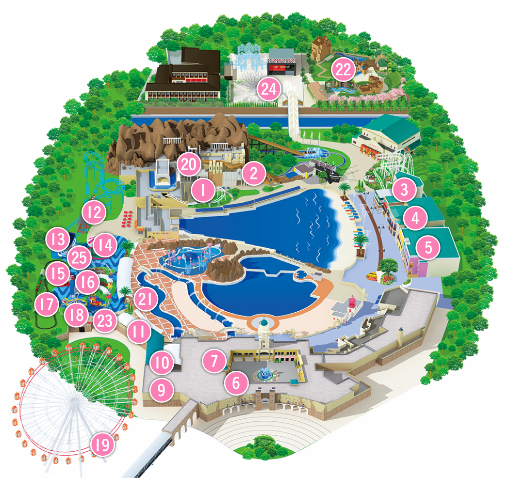 ラグナシア アトラクションMAP